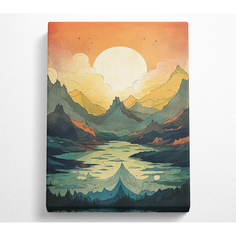 Mountains Of Joy - Single Picture Frame Print on Canvas, 142.2cm H x 101.6cm W x 10cm D