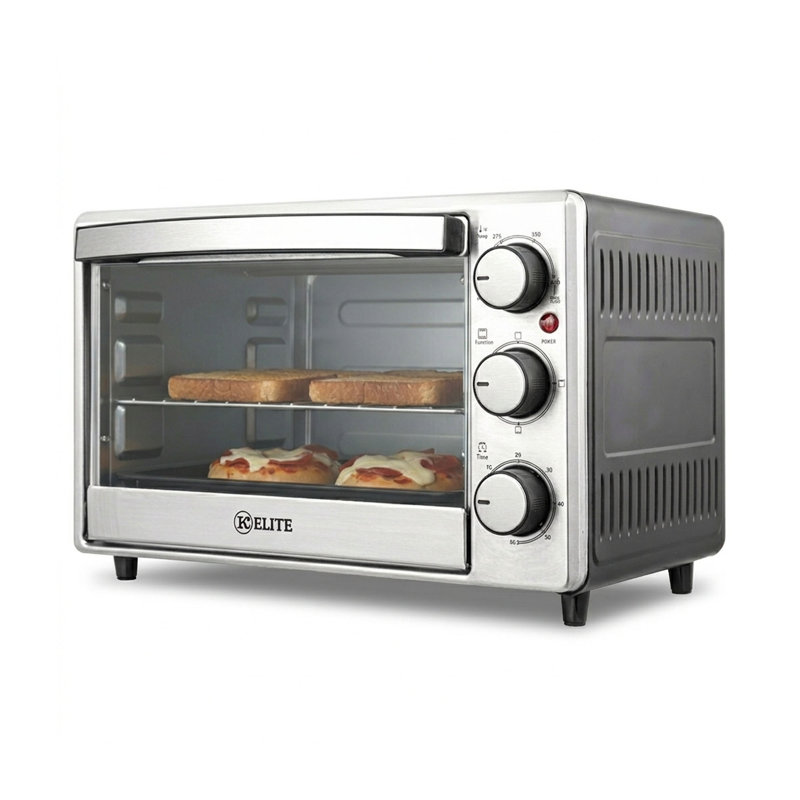 Kitchen Elite 6-Slice Compact Countertop Toaster Oven with Stainless Steel Tray