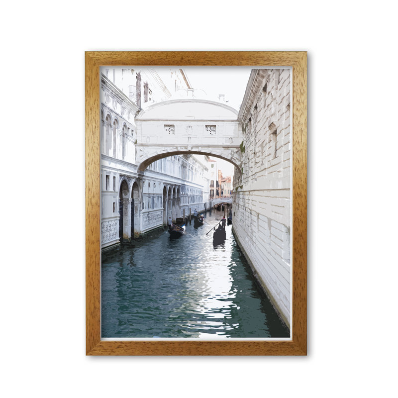 Venice Portrait 1 - Print, 30 cm H x 21 cm W x 5 cm D, Honey Oak Frame