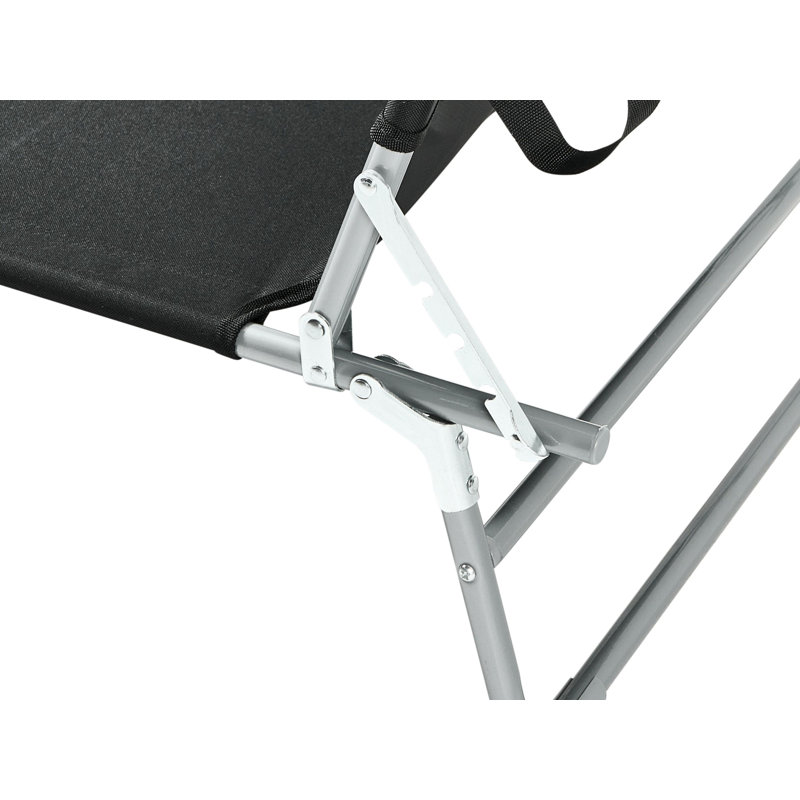 Sun Lounger FOLIGNO Metal, Black