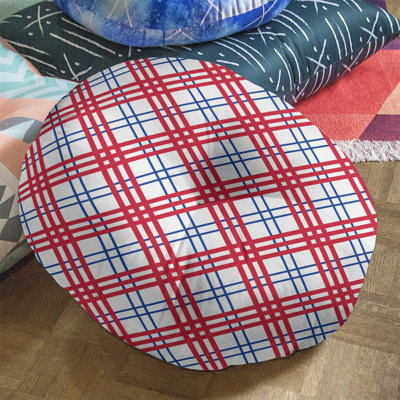 New England Throwback Football Luxury Round Pillow Cover & Insert
