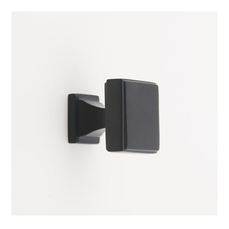 Quincaillerie d'armoire en laiton massif Madelyn Carter Danford, bouton d'armoire noir mat 1 po, 1", Noir