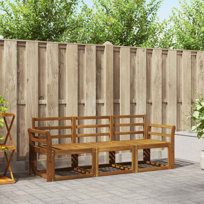 Vidaxl Outdoor Sofa Set Solid Acacia Wood Sectional Garden Furniture Modern