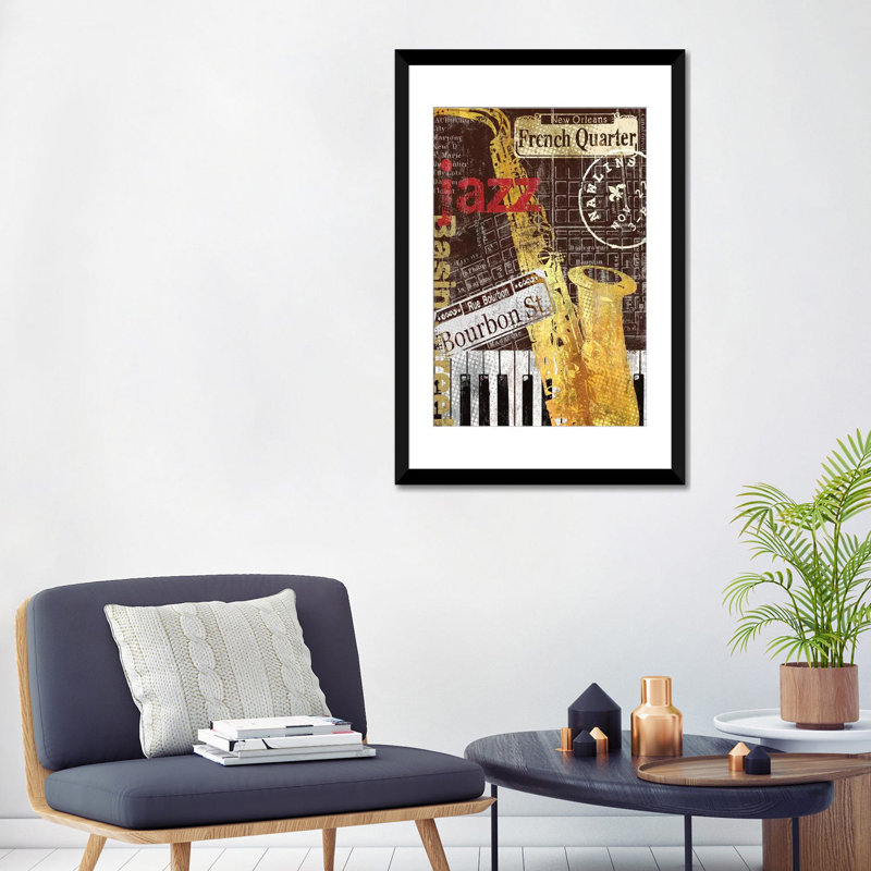 «NAwlins», reproduction d'impression sur toile, Papier d'art encadré noir, Blanc, H 32 po x l 24 po x P 1 po