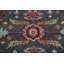 Tapis bleu et orange en laine Oushak 12 x 15