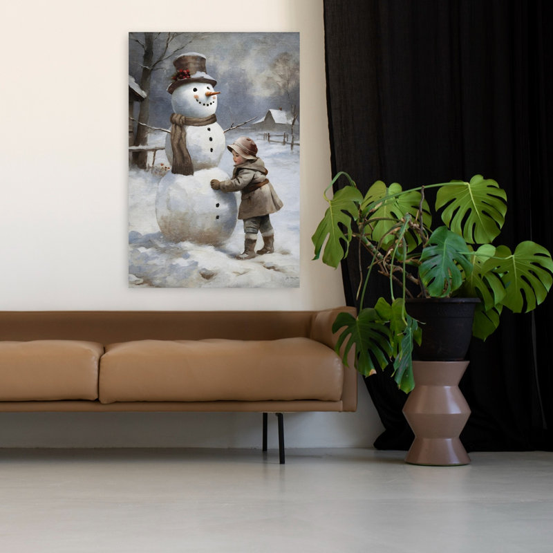 Finition contemporaine abstraite paysage d'hiver, H 48 po x l 32 po