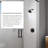 Fixed Shower Head,Precision Nozzle (Black)-123636928-123636929
