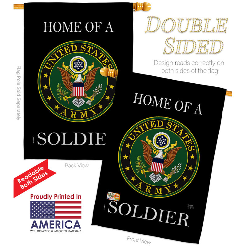 Double Sided 40'' H x 28'' W Polyester House Flag