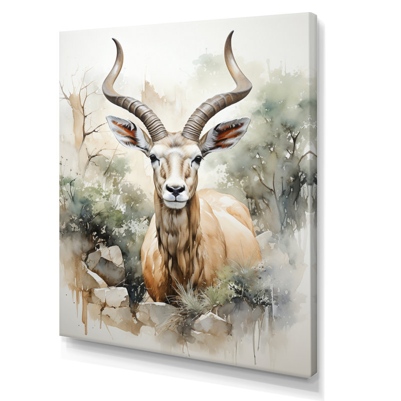 Reproduction sur toile, "Antymes Afrique" par Autym, H 40 po x l 30 po, Toile tendue