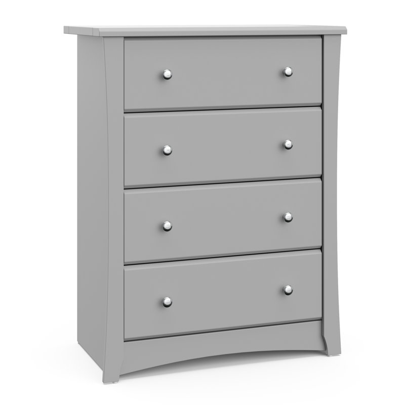 Crescent 4 Drawer Chest, Pebble Gray