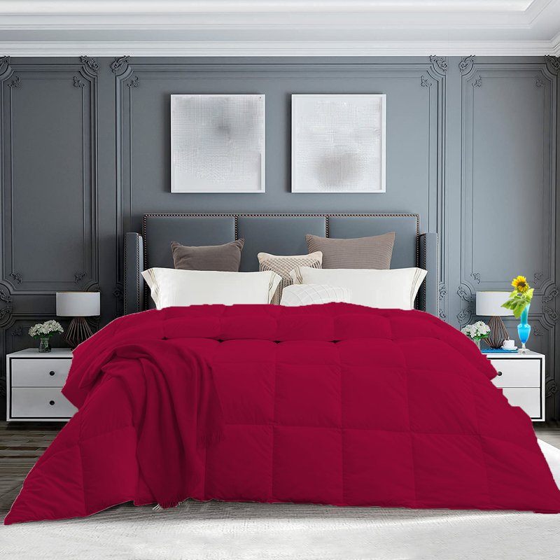  Édredon en duvet synthétique Luxury Home (1 pièce), Bourgogne, Grand édredon