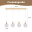 4-Light Glass Kitchen Island Pendant