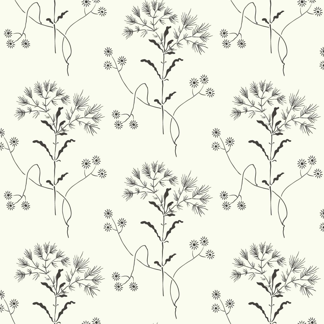 Wildflower 33' L x 20.5" W Wallpaper Roll York Wallcoverings 
