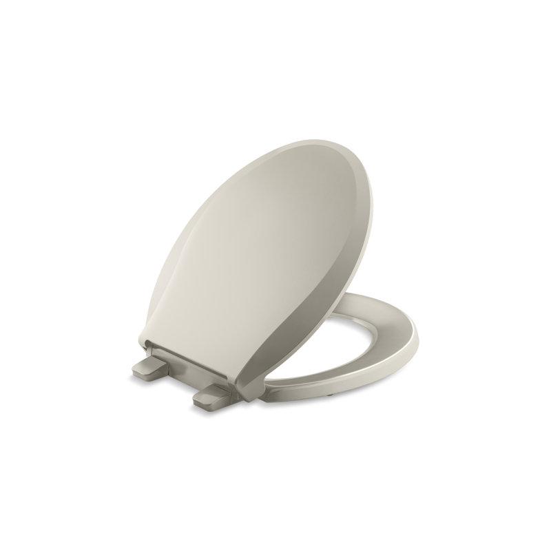 Cachet® Quiet-close™ Round-front Toilet Seat, Almond, Non Ready Latch