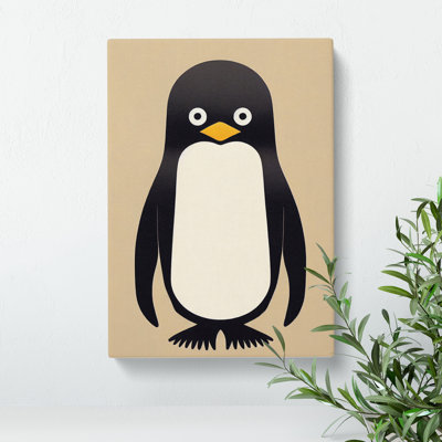 Unique Penguin Art No.3 Abstract - Wrapped Canvas Print