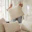 Canapé-lit semi-circulaire 78,5 pouces en velours côtelé 2-en-1 78 pouces, fauteuil inclinable design avec coussin pour le cou et cinq coussins décoratifs dans le salon-1226498506