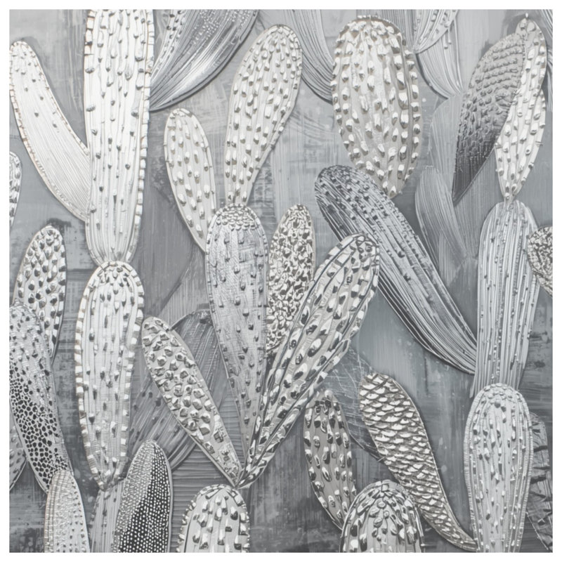 Silver Cactus Texture Blankets, 50in W x 60in H