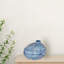 Indigo Mosaic Vase, Wide
