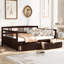 Lit de jour en bois avec tiroirs et mobilier de salon fonctionnel pleine grandeur pour un confort-495726833