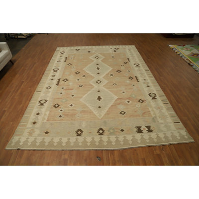 Tribal Wool Kilim Handwoven Area Rug 9x13