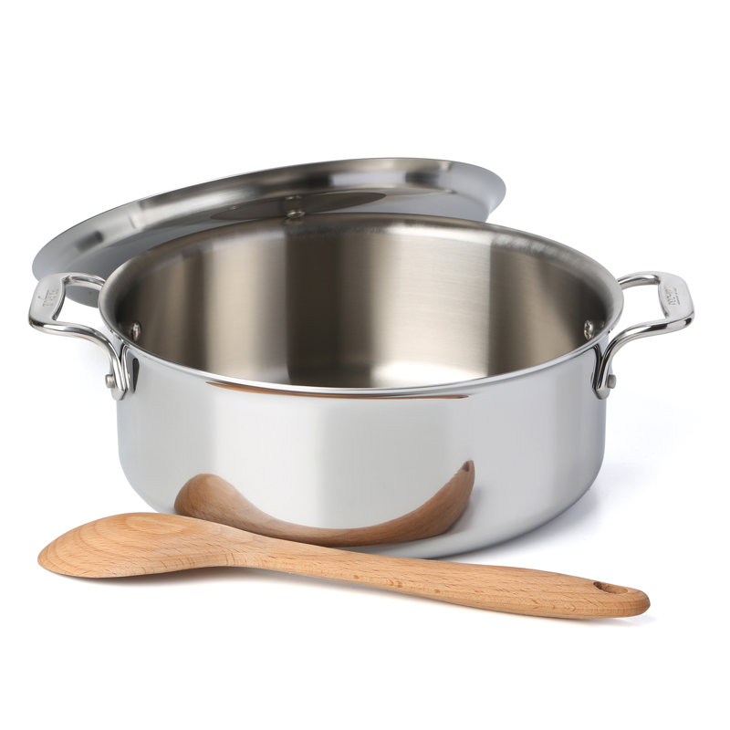 All-Clad D3™ Compact Stainless Steel Stock Pot with Lid, 8 qt.