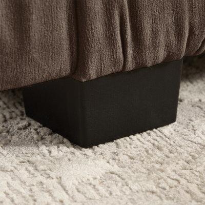 4 Seat Ruched Detailing Chenille Modular Sectional Sofa,Movable Ottoman,High-Density Foam,L Shape Thickened  Back Cushions,Easy Assembly,For Living Room,Bedroom
