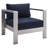 Shore Sunbrella Fabric Outdoor Patio Aluminum 7 Piece Sectional Sofa Set-311865648