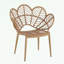 Ensemble de 2 chaises en osier avec coussin moelleux