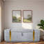Banc ottoman moderne rembourré avec compartiment de rangement dissimulé, couvercle rabattable et bandes décoratives en métal doré-1069937285-1069937287