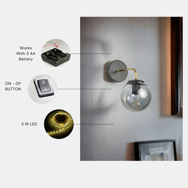 Libertytown LED Wallchiere, Black