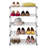 5-Tier Metal 10 - Pair Shoe Rack - Silver & Black