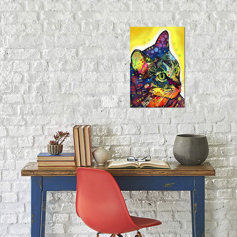 Confident Cat by Dean Russo - No Frame Print on Canvas, 66.04 cm H x 45.72 cm W x 1.91 cm D