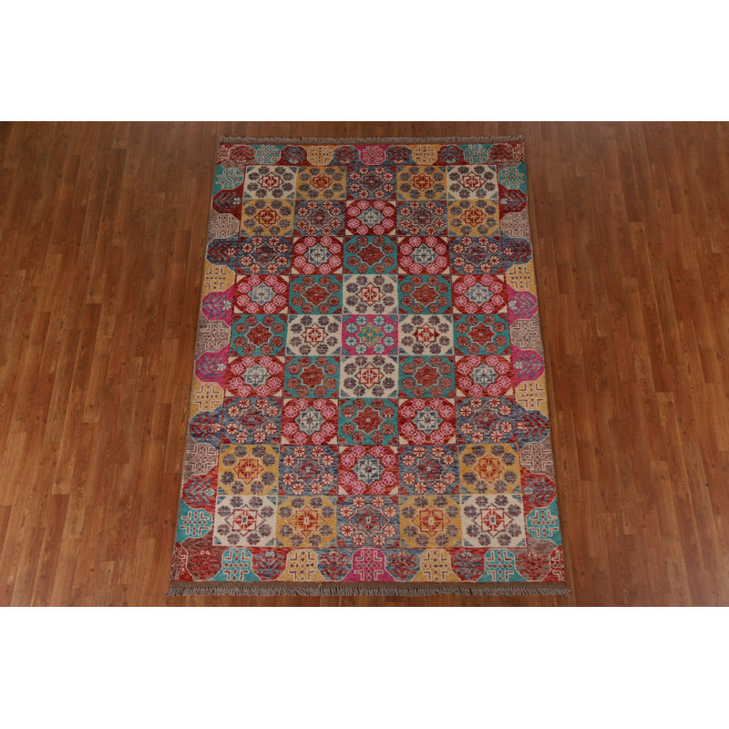 Geometric Gabbeh  Oriental Area Rug 6x8