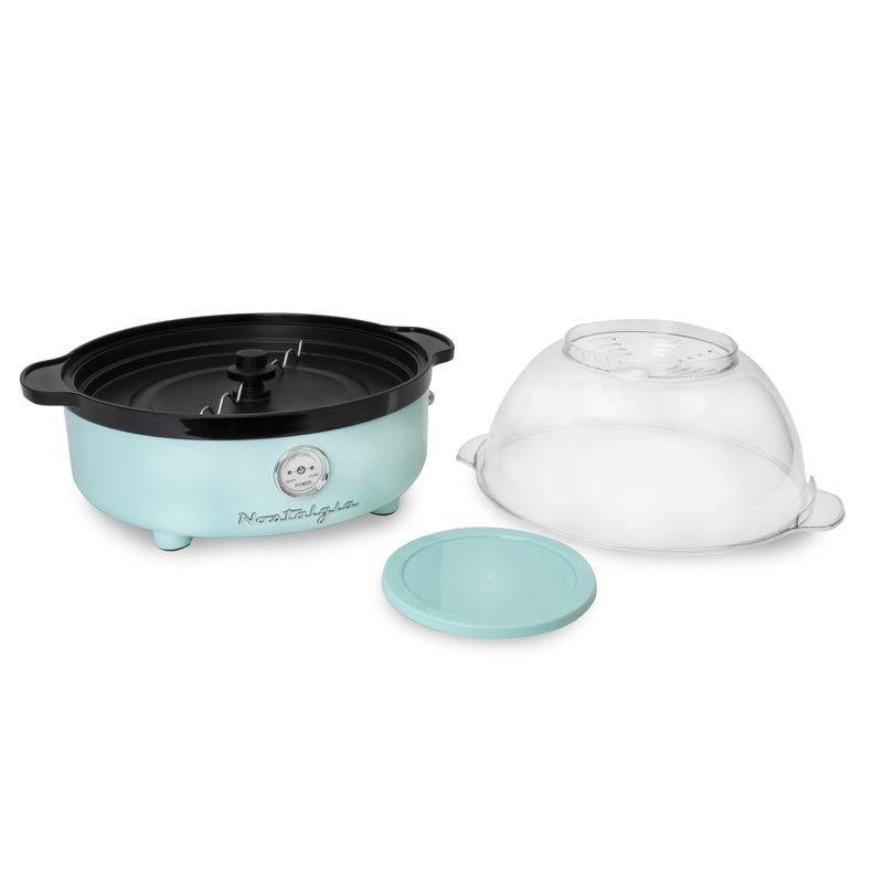 Nostalgia Retro Stirring Popcorn Maker 5.5L, Aqua