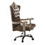 Chaise pivotante de couleur grise et blanc os - Finition rétro élégante