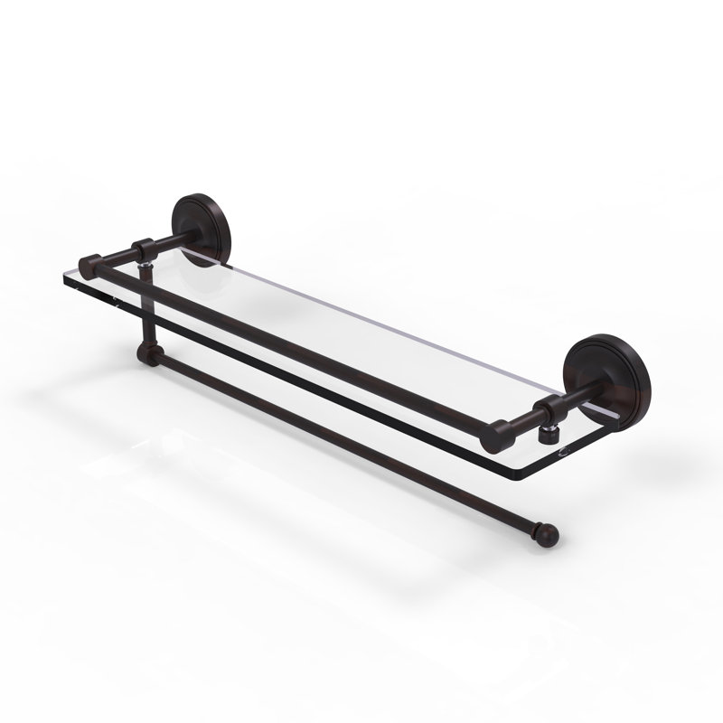 Alcott Bracket Shelf with Towel Bar, Venetian Bronze