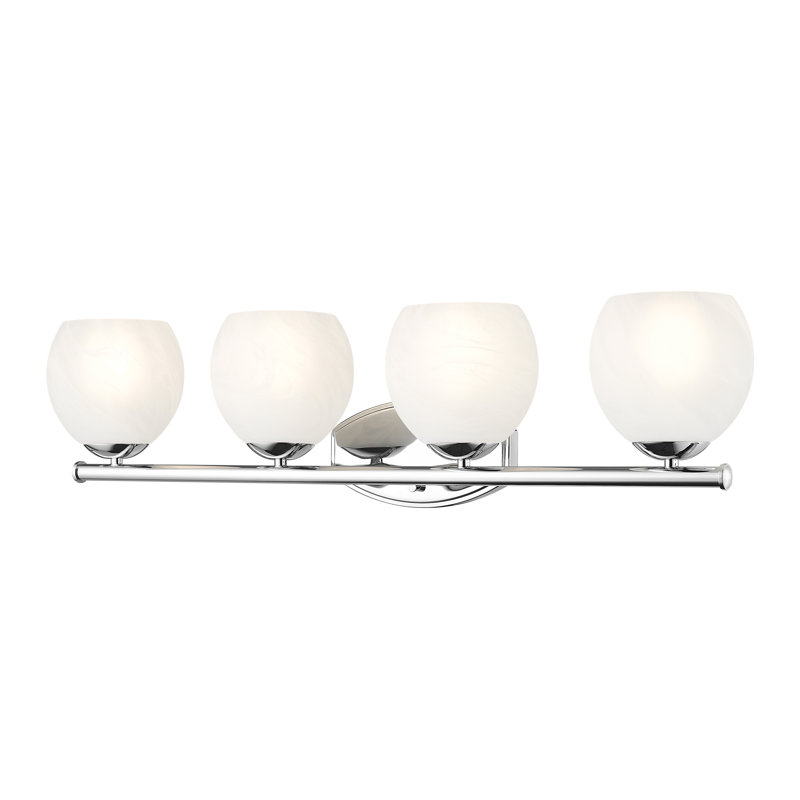 Colette 32 inch Chrome  4 Light Vanity, Chrome