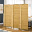Cloison murale tissée à la main - 1,83 m de hauteur, en bois naturel, pour bureau et chambre à coucher, 6 panneaux pliables