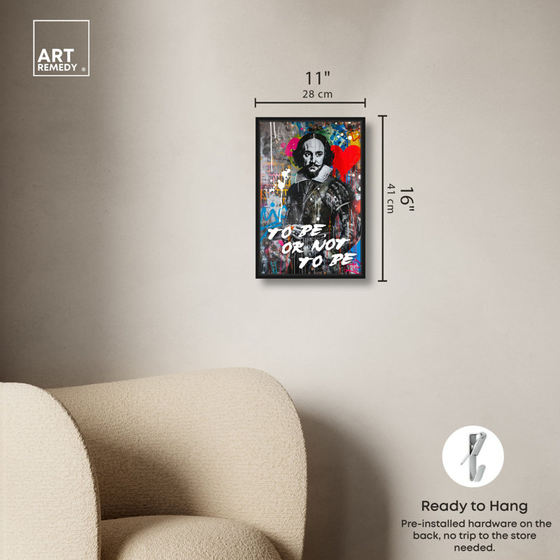 «Or Not To Be Canvas» par Hokku Designs, Cadre noir, H 16 po x l 11 po