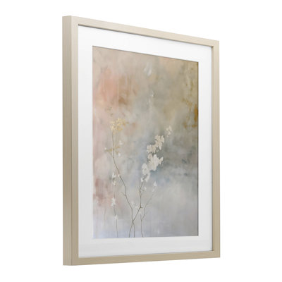 «Pastel Blossom», reproduction florale abstraite encadrée sous verre, design by Creative Studio