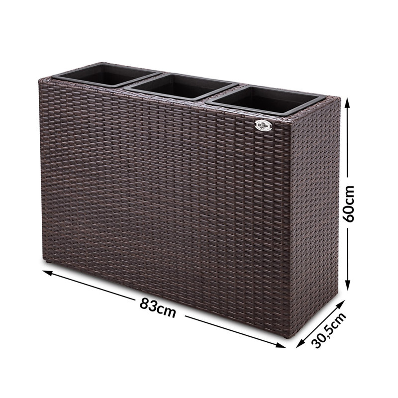Iliana Handmade Planter Box, Brown