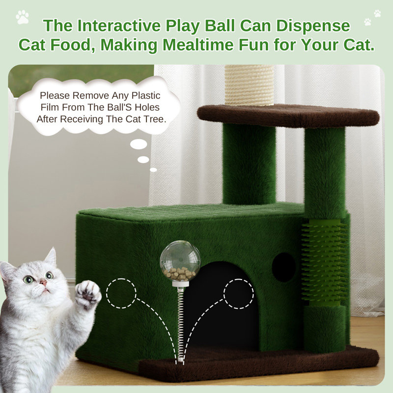 90cm H Cat Tree, Green