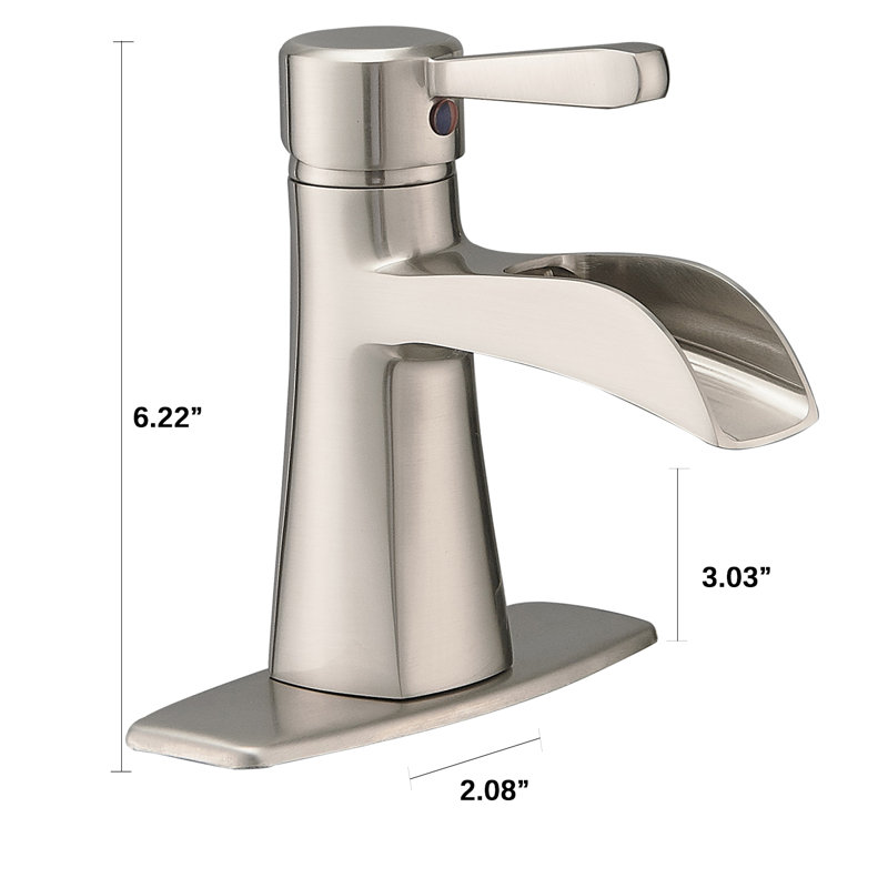Robinet de salle de bain noir, Nickel brossé