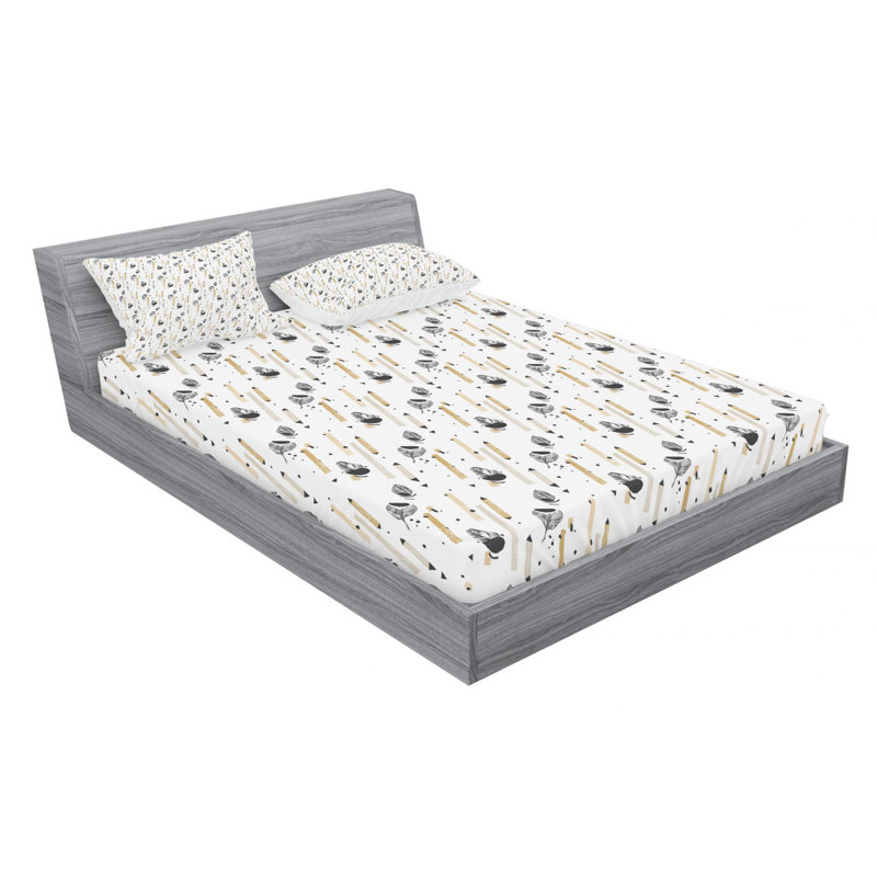 Microfiber Sheet Set, Queen Sheet Set with Fitted Sheet