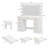 43" Glass Top Makeup Vanity With Mirror and Outlet, Makeup Table with 3-Color Mode Smart RGB Ambient Adjustable Colorful Lighting, And 9 Drawers-1178226808