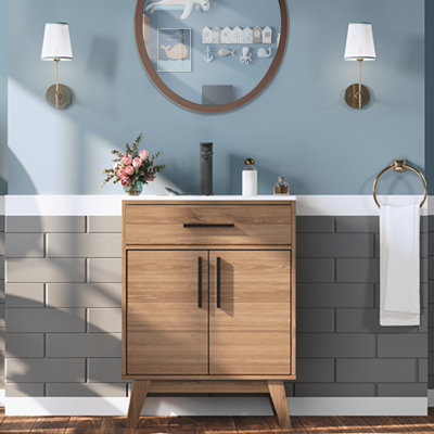 Brigner 25'' Single Bathroom Vanity with Acrylic Top