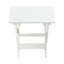 Table d'extérieur pliable avec hanches, blanc, avec 2 chaises et mobilier rectangulaire blanc pour la vie moderne