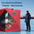 Pop Up Ice Fishing Shelter Tent with 49ft LED Light Strip，Fits 3-4 People，35 sq ft Fishable Area，Red-125895213-125895212