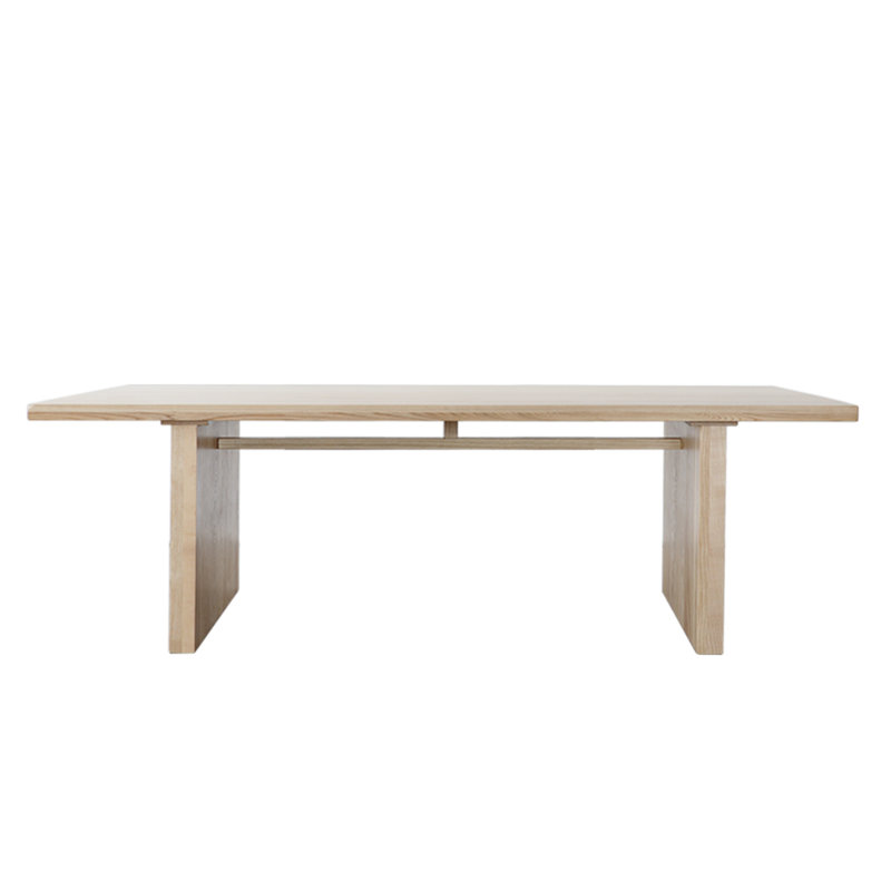 Table de salle à manger rectangulaire moderne en bois massif, H 29,5 po x L 78,7 po x l 35,4 po