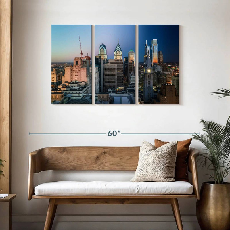 Nicci Philly Skyline, 28" H x 45" W
